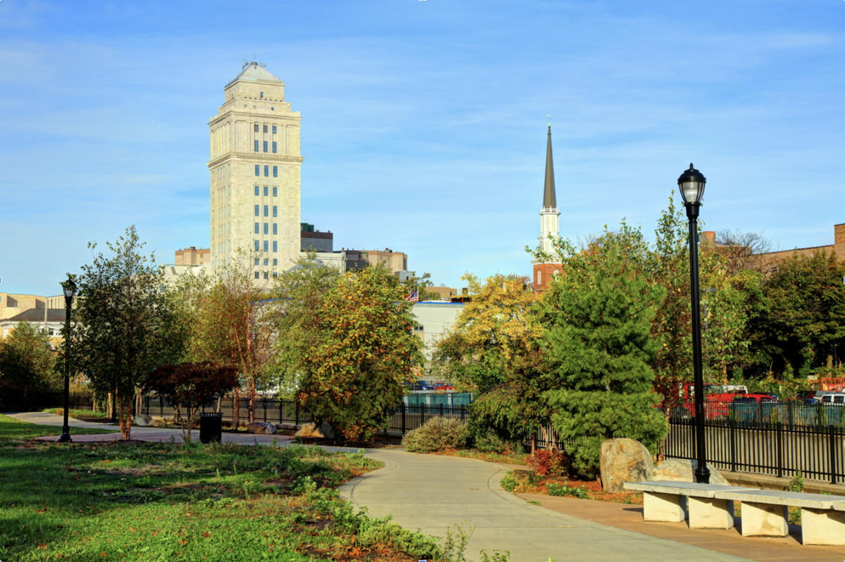 View of Elizabeth, the largest city and the county seat of Union County, in New Jersey, United States.